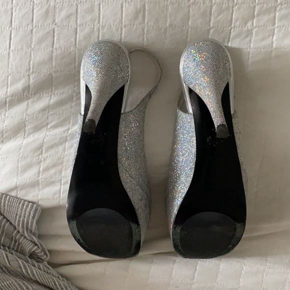 Silver glitter Stuart weitzman platform pumps - Picture 4 of 5